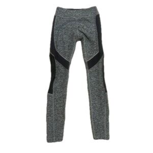 Beyond Yoga Black Charcoal Spacedye Mid‎ Rise 7/8 Leggings with Mesh Cutouts XS